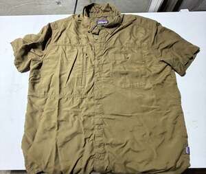 Men's Patagonia Island Hopper Short Sleeve Fishing Shirt XL Tan